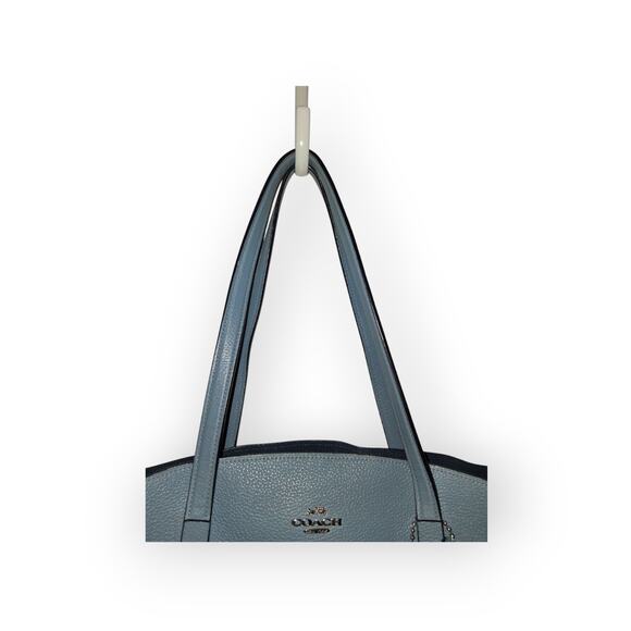 Coach Pebble Leather Tote Bag with Tag Charm - Picture 5 of 8